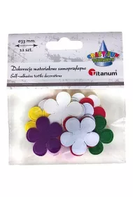 Titanum Dekoracje samoprzylepne kwiatki mix 12 szt.