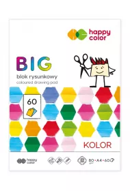 Happy Color Blok rysunkowy. kolorowy BIG, A4, 80g, 15 kol., 60 ark 60 kartek