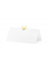 PartyDeco Wizyt�wki na st� - Serce, r�owe z�oto, 10x5cm: 1op/10szt.