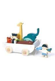 Statek do ci�gni�cia ze zwierz�tkami drewniany Tender Leaf Toys