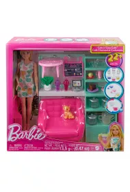 Barbie Relaks w kafejce Zestaw + lalka HKT94 Mattel
