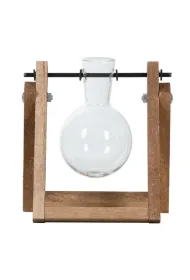 Esschert Design Wazon kolba w drewnianym stojaku