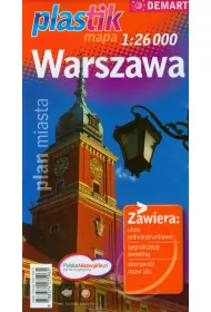 Warszawa plan miasta 1:26 000 plastik