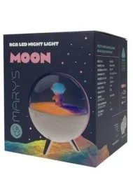 Marys Lampka nocna LED RGB ksi�yc bia�y