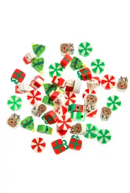 dpCraft Koraliki polimerowe, motywy �wi�teczne, 1 cm, 48 szt