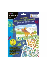 Kreatywna wyklejanka po numerach Dinozaury