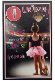 AbCard Kartka okoliczno�ciowa Urodziny 4 dziewczynka