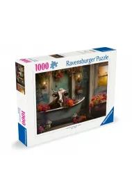 Puzzle 1000 el. Krowa w k�pieli Ravensburger