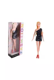 Lalka Beryl Fashion czarna sukienka z cekinami Pro Kids