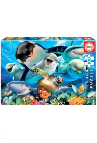 Puzzle 100 el. Podwodne selfie Educa