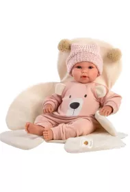 Lalka bobas p�acz�ca mi� z przewijakiem 36cm Llorens