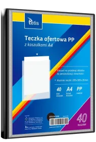 Tetis Teczka ofertowa A4 PP + 40 koszulek czarna