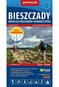 Mapa - Bieszczady dla Rowerzyst�w i piechur�w mapa laminowana 1:50 000