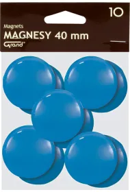 Magnesy Grand 40 mm niebieskie op. 10 sztuk