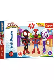 Puzzle 30 el. Przygody Spiday'a i przyjaci. Spidey and his Amazing Friends Marvel Trefl