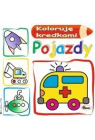 Pojazdy. Koloruj� kredkami