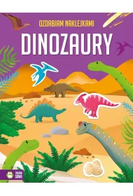 Ozdabiam naklejkami. Dinozaury