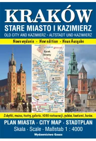 Krak�w. Stare Miasto i Kazimierz. Plan miasta w skali 1:4 000