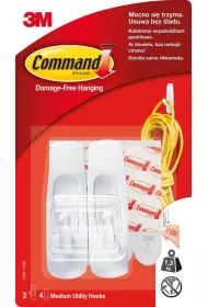 3M Haczyki wielokrotnego u�ytku Command �rednie bia�e 2szt.