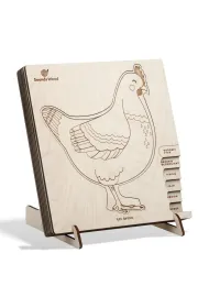 Puzzle drewniane Kura i cud w kurniku Sounds Wood