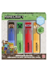 KIDS EUROSWAN Zestaw 4 flamastr�w z topperem 3D Minecraft MC00058