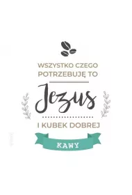 Szaron Podstawka korkowa. Jezus i kubek kawy