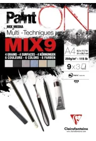 Clairefontaine Blok A4 papier�w mix9 250g 27ark