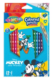Patio Kredki o��wkowe tr�jk�tne Colorino Kids + temper�wka Mickey 13 szt.