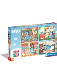 Puzzle 4w1 Super Kolor Bluey Clementoni