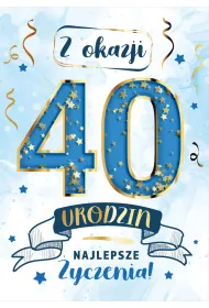 Armin Style KARNET URODZINY 40 B6 Z KOP AS KONFETTI KF-14
