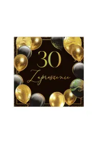 Zaproszenie 30 urodziny kwadrat lux MIX 10 szt.
