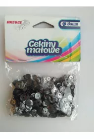 Brewis Cekiny matowe 6 mm, 10g szare