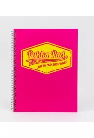 Ko�ozeszyt A4 Pukka Pad Neon Pink kratka 100 kartek
