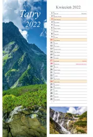 Kalendarz 2022. �cienny paskowy. Tatry