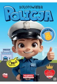 POLICJA kolorowanka z naklejkami