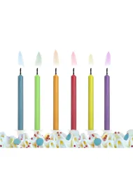 PartyDeco �wieczki urodzinowe - Kolorowe P�omienie - 6szt 6 szt.