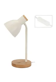 H&S Decoration Lampa stoowa na drewnianej podstawie