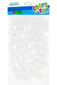 Craft with Fun Pompony bia�e 90 szt.