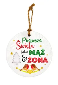Kukartka Zawieszka ceramiczna Bo�e Narodzenie