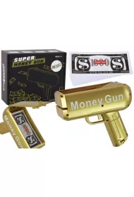 Pistolet na pieni�dze strzelaj�cy banknotami ��ty LeanToys