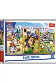 Puzzle 3x80 Psia zgraja TREFL