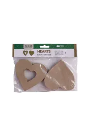 Happy Color Kszta�ty z papier mache HEART, 10x2.5 cm, 2 sztuki
