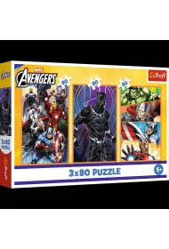 Puzzle 3x80 Dni pene akcji TREFL