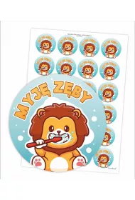 LearnHow Naklejki pochway - Myj zby 24 szt.
