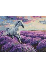 Diamentowa mozaika - Na polach lawendy 40x50cm