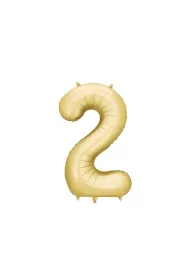 PartyDeco Balon foliowy cyfra 2 z�oty 86cm
