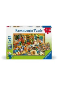 Puzzle dla dzieci 2x12 el. 2D Warsztat �wi�teczny Ravensburger
