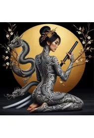 Norimpex Diamentowa mozaika - Kobieta wojowniczka Yakuza 30x40cm