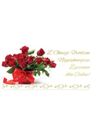 Stamp Karnet Flowers Urodziny wz�r nr 8