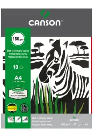 Canson Blok techniczny A4 czarny 10 kartek